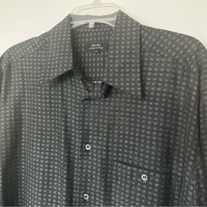 Zanella Charcoal and Light Gray Checkered Shirt
